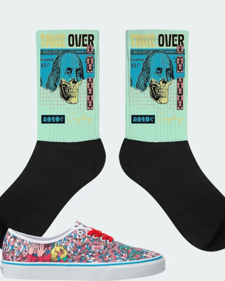 Vans Classic Authentic Sneaker Matching Mint Socks - Take Over