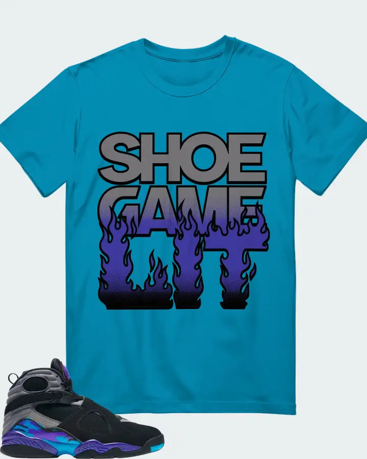 Air Jordan 8 Aqua matching t-shirt