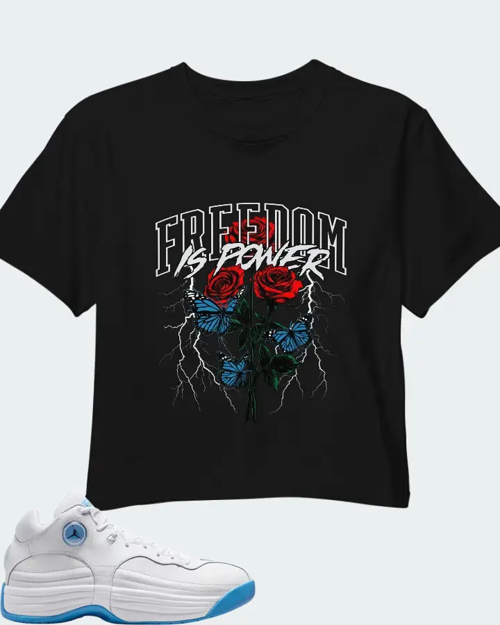 Jordan Jumpman Team 1 White University Blue Matching Crop Top