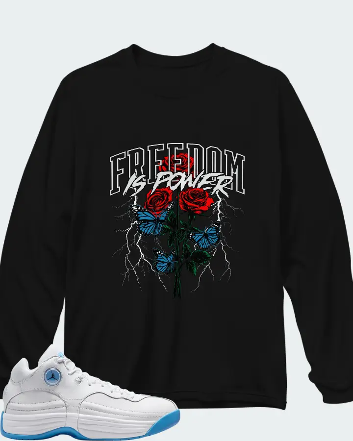 Jordan Jumpman Team 1 White University Blue Matching Long Sleeve T-Shirt