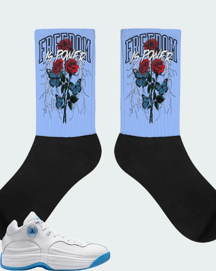 Jordan Jumpman Team 1 White University Blue Matching Socks