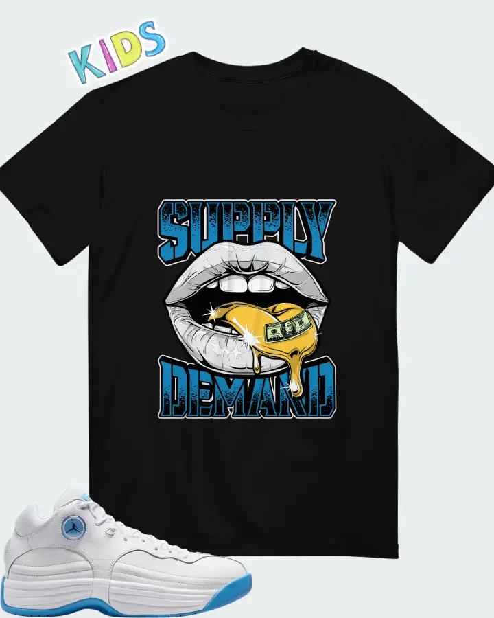 Jordan Jumpman Team 1 White University Blue Matching Kid's T-Shirt