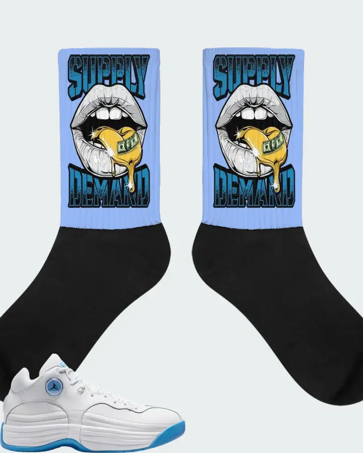 Jordan Jumpman Team 1 White University Blue Matching Socks