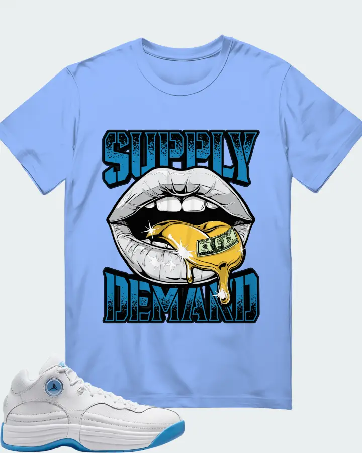 Jordan Jumpman Team 1 White University Blue Matching T-Shirt