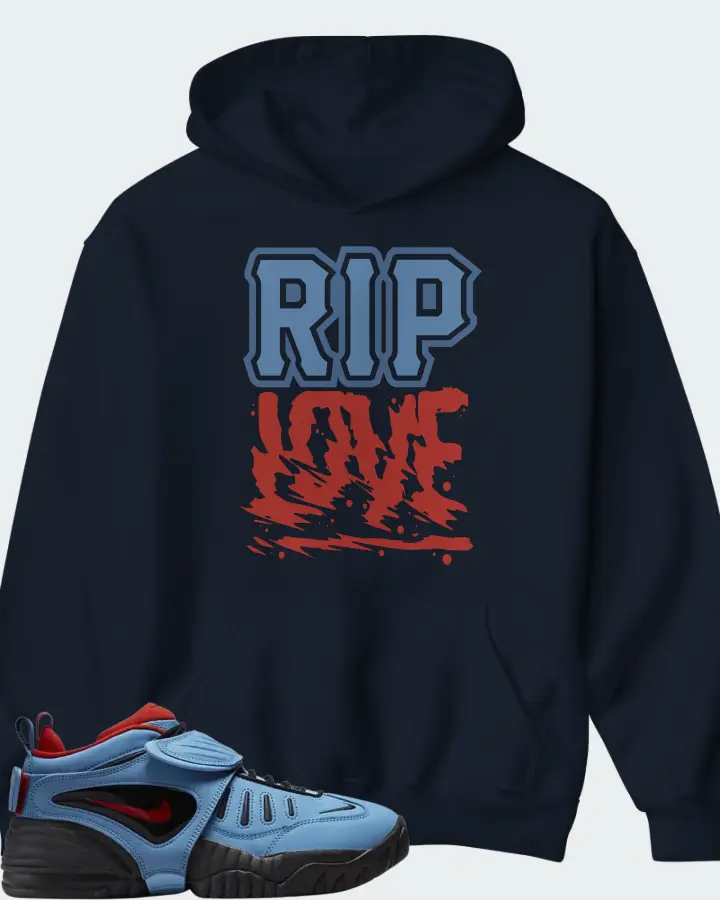 Nike Air Adjust Force AMBUSH University Blue Habanero Red Matching Hoodie