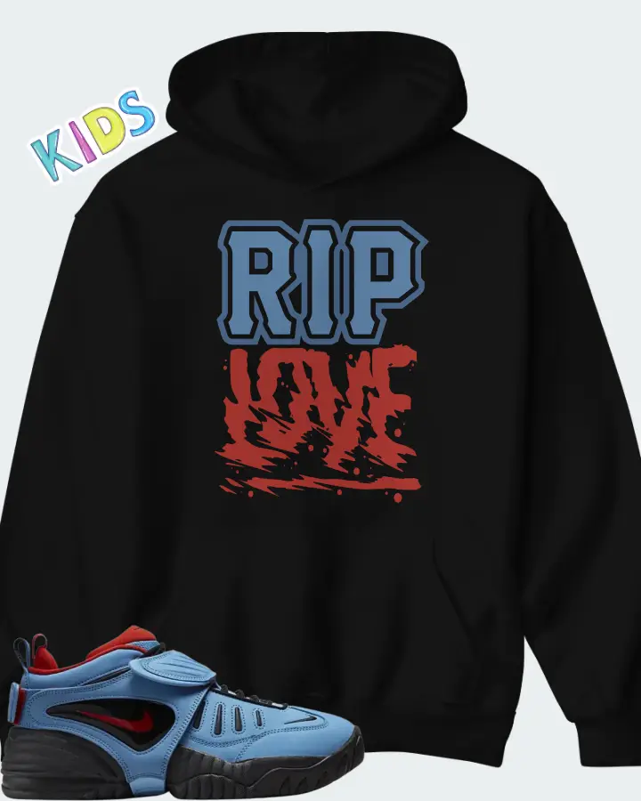 Nike Air Adjust Force AMBUSH University Blue Habanero Red Matching Kid's Hoodie