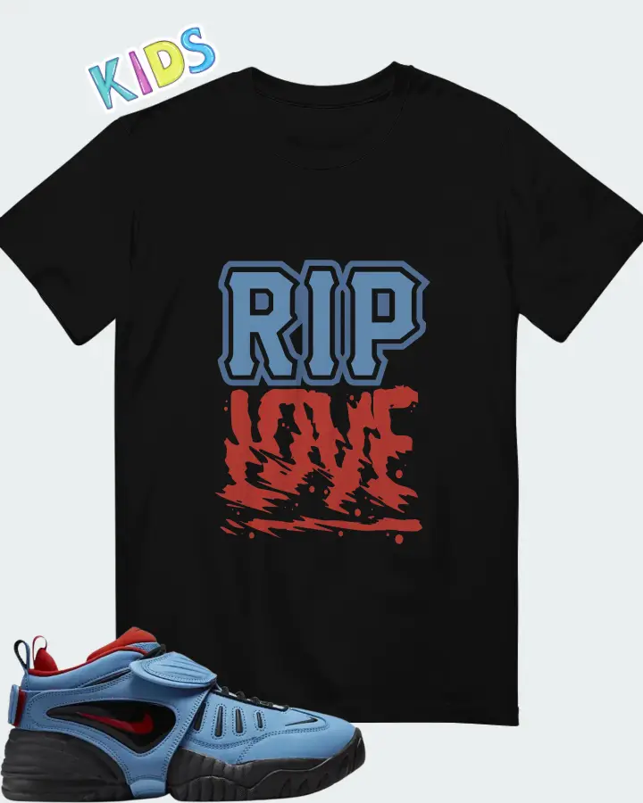 Nike Air Adjust Force AMBUSH University Blue Habanero Red Matching Kid's T-Shirt