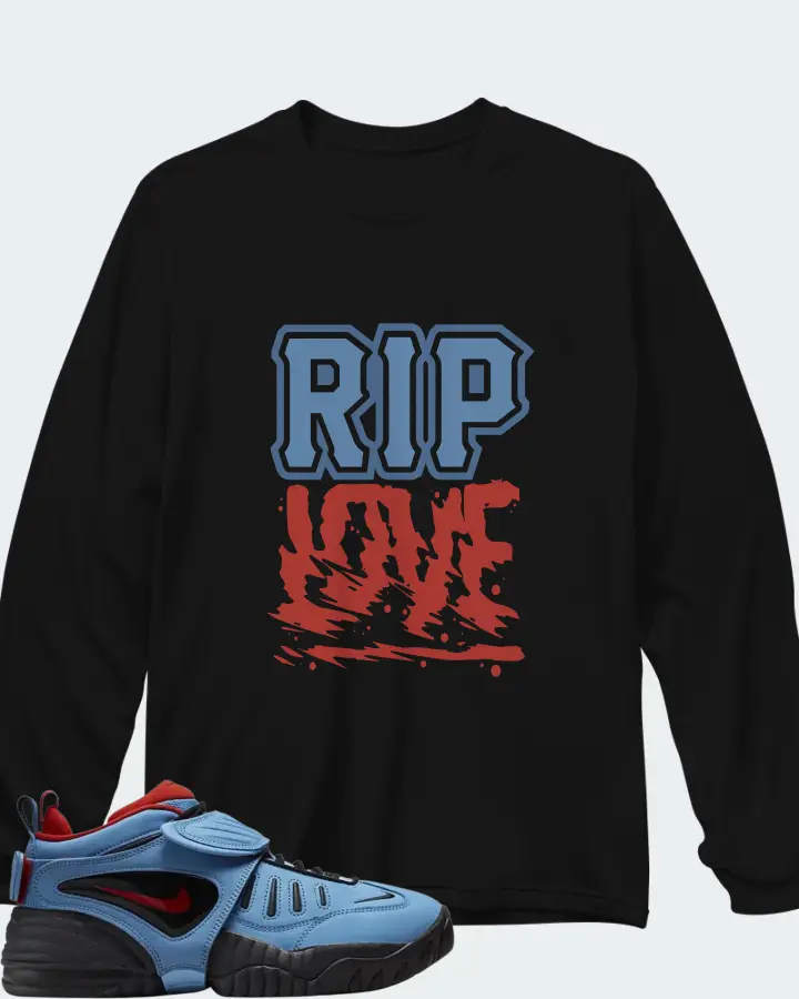 Nike Air Adjust Force AMBUSH University Blue Habanero Red Matching Long Sleeve T-Shirt