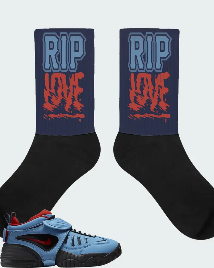 Nike Air Adjust Force AMBUSH University Blue Habanero Red Matching Socks