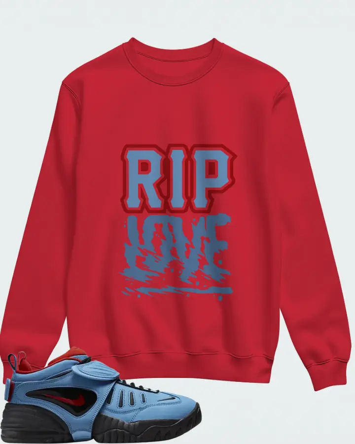 Nike Air Adjust Force AMBUSH University Blue Habanero Red Matching Sweatshirt