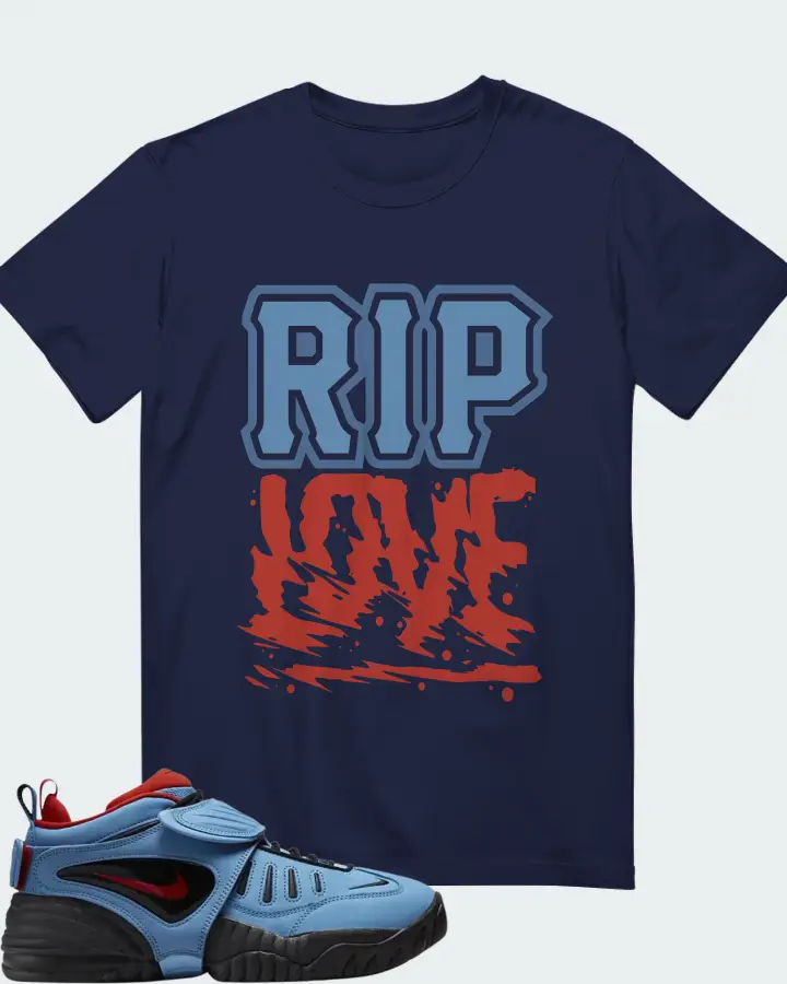 Nike Air Adjust Force AMBUSH University Blue Habanero Red Matching T-Shirt