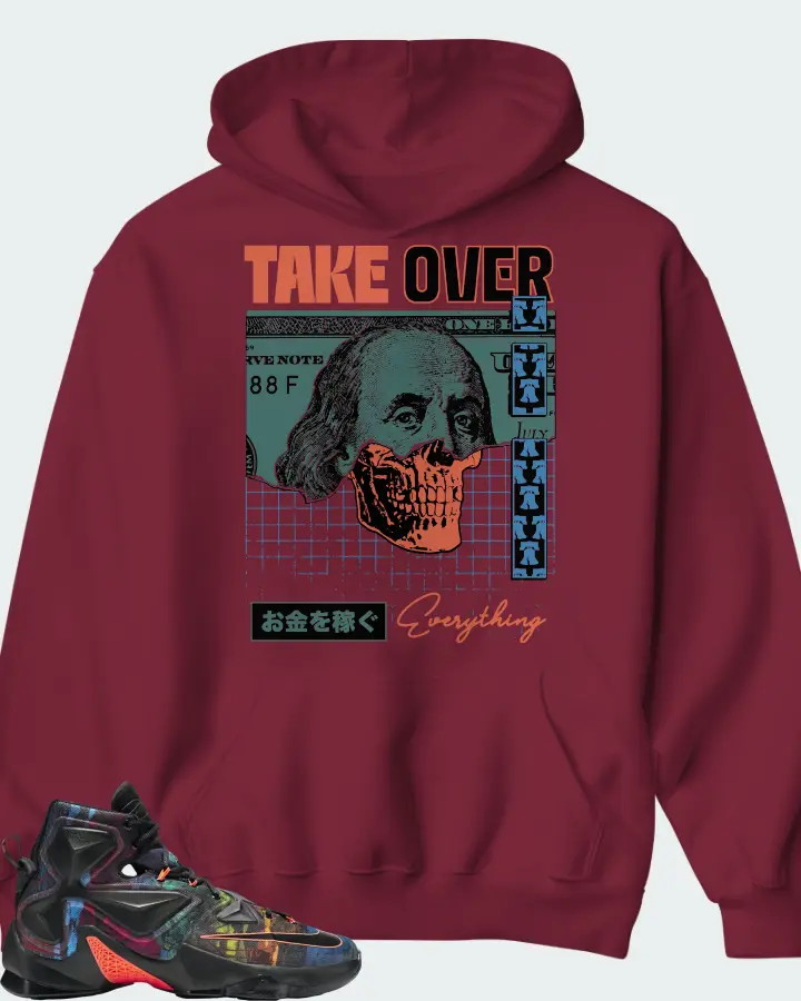 Nike LeBron 13 Sneaker Matching Maroon Hoodie - Take Over