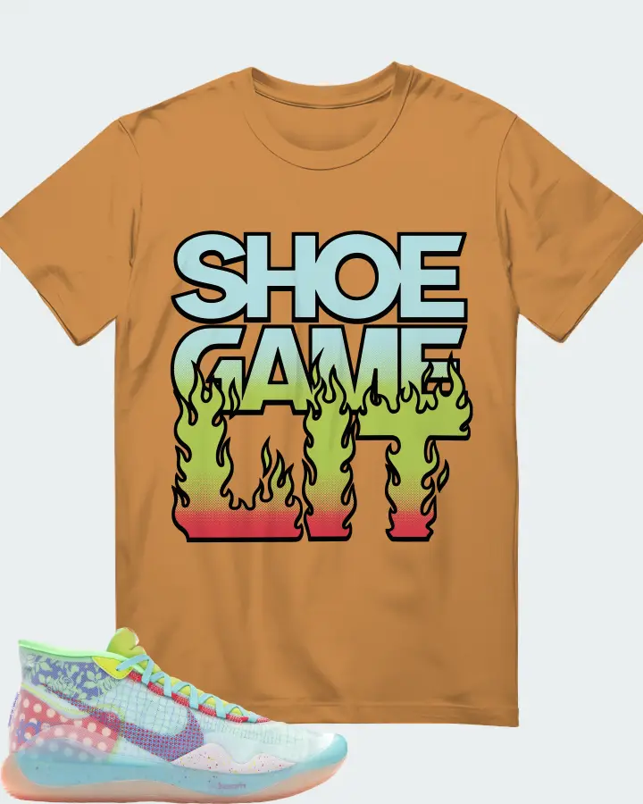 Nike KD 12 NRG Sneaker Matching Toast T-Shirt - Shoe Game Lit Refreshed