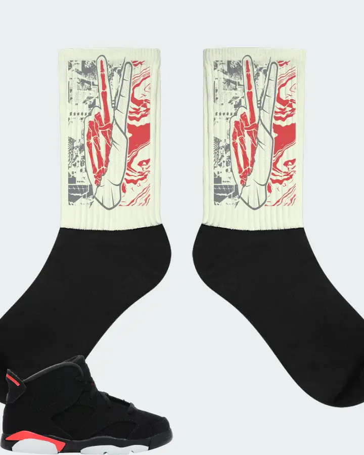 Jordan 6 Retro Sneaker Matching Citron Socks - Peace of mind