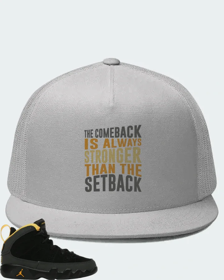 Jordan 9 Retro Sneaker Matching White Hat - The Comeback