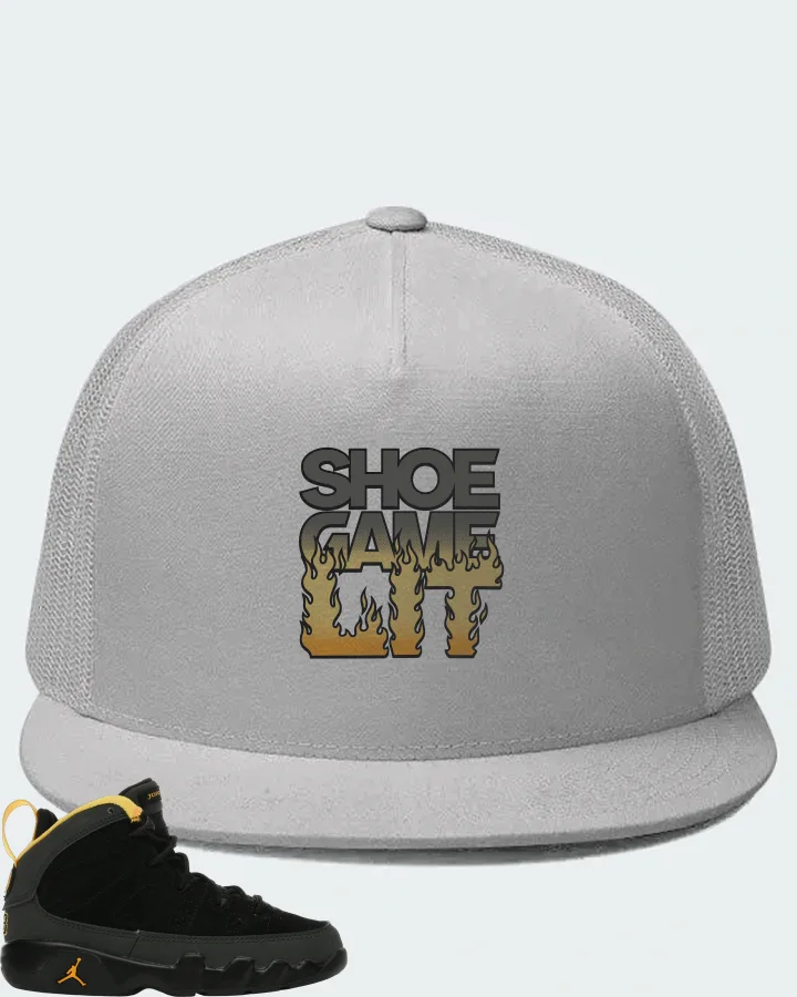 Jordan 9 Retro Sneaker Matching White Hat - Shoe Game Lit Refreshed