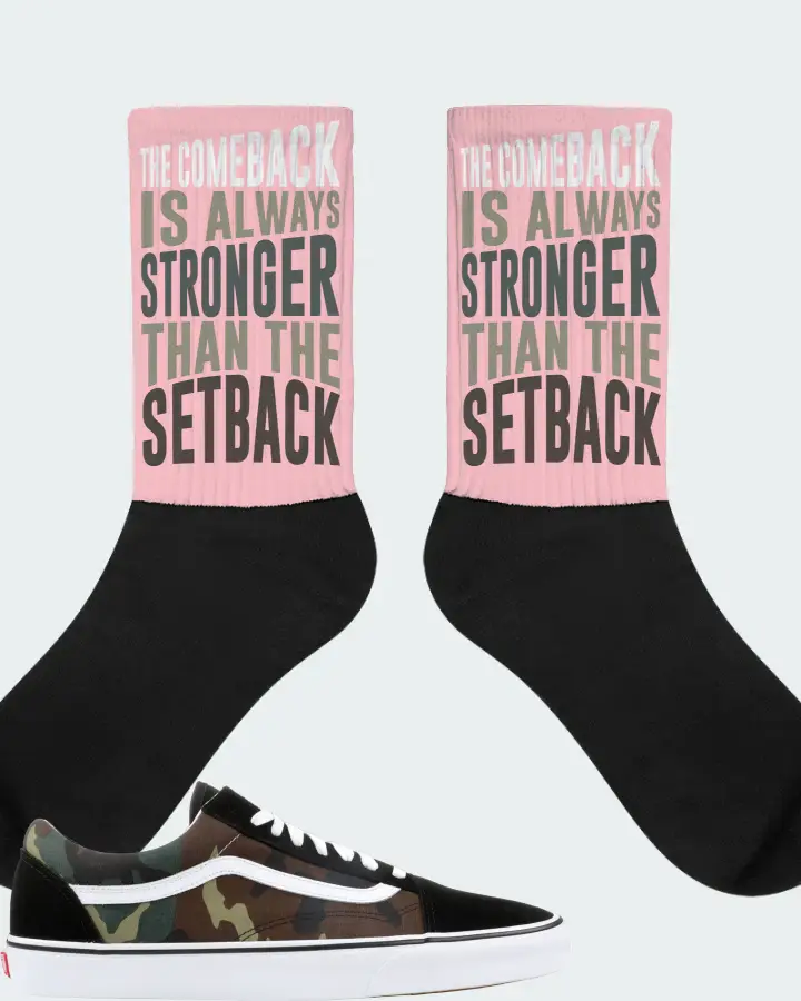 Vans Old Skool Sneaker Matching Pink Socks - The Comeback