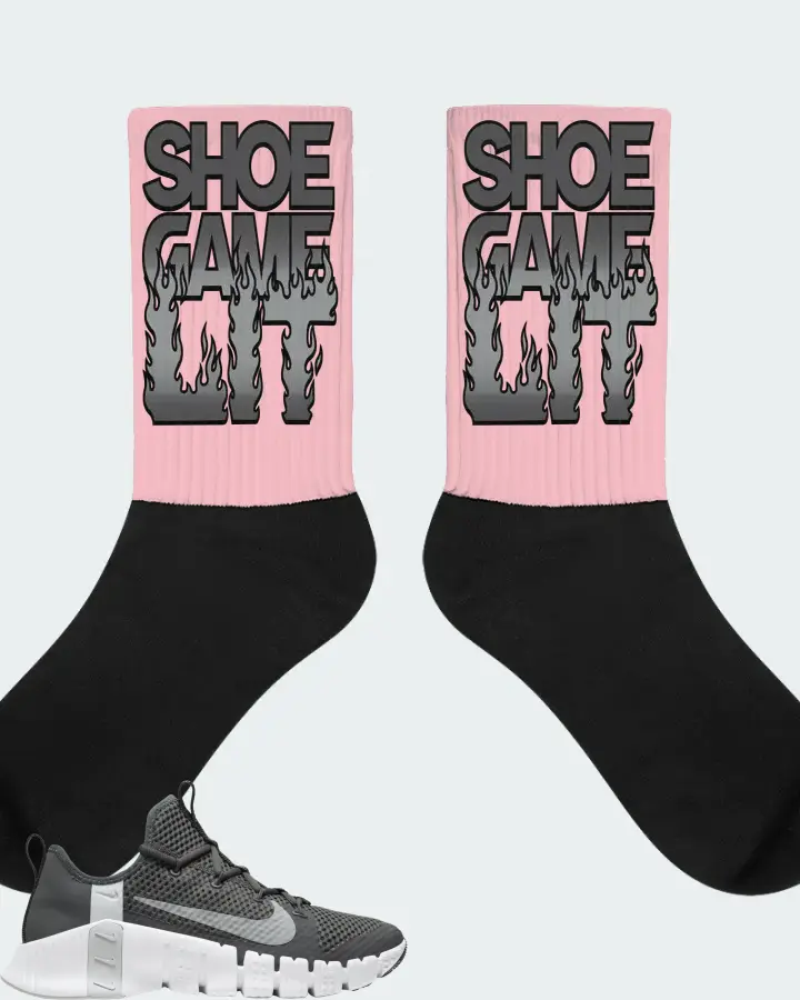 Nike Free Metcon 3 Sneaker Matching Pink Socks - Shoe Game Lit Refreshed