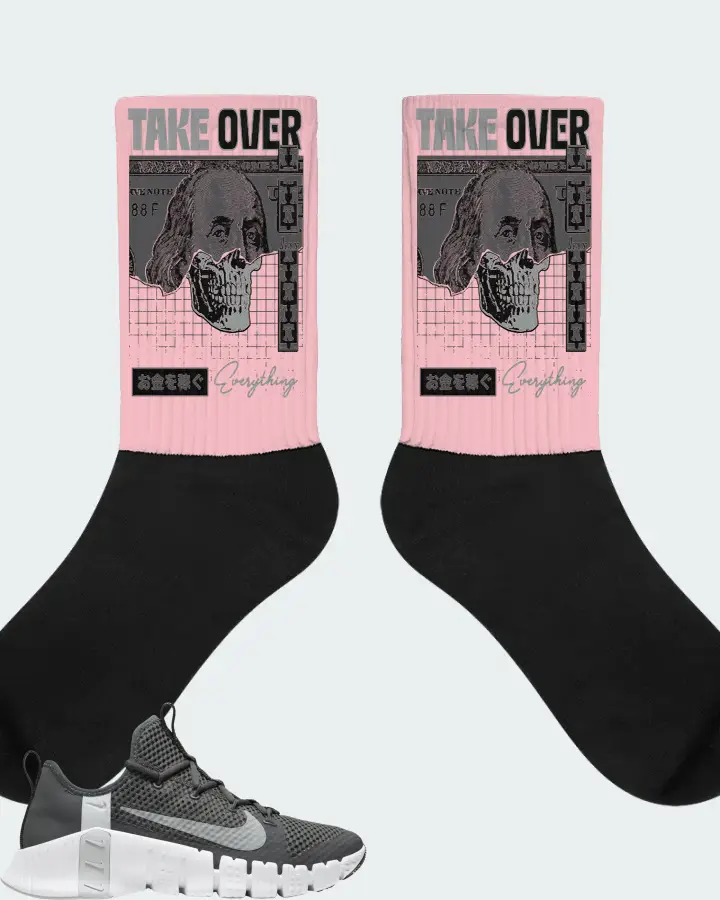 Nike Free Metcon 3 Sneaker Matching Pink Socks - Take Over