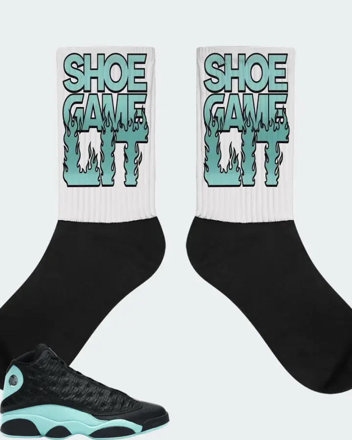 Jordan 13 Retro Sneaker Matching White Socks - Shoe Game Lit Refreshed