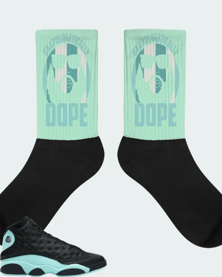 Jordan 13 Retro Sneaker Matching Mint Socks - UNAPOLOGETICALLY DOPE Man