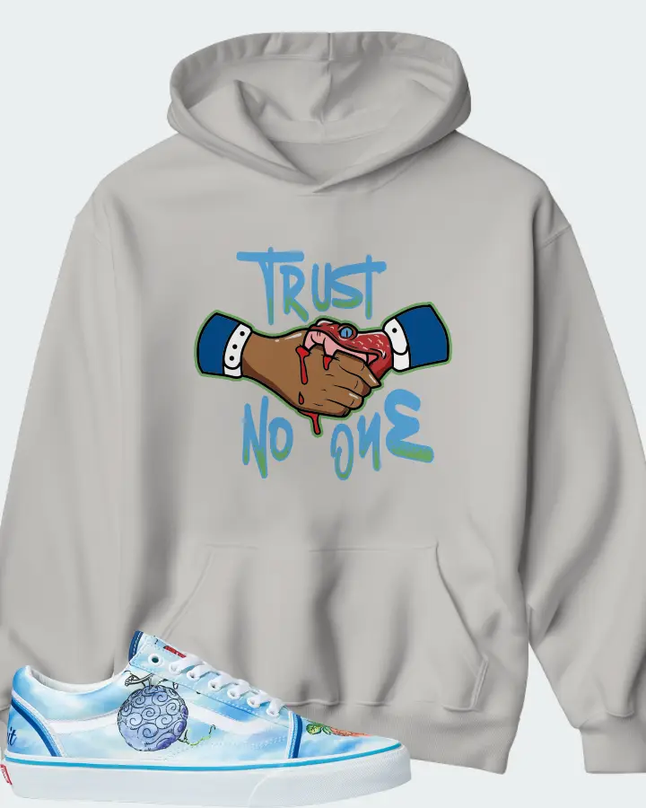 Vans Old Skool Sneaker Matching Grey Kid's Hoodie - Trust No One