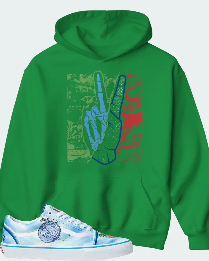 Vans Old Skool Sneaker Matching Kelly Green Hoodie - Peace of mind