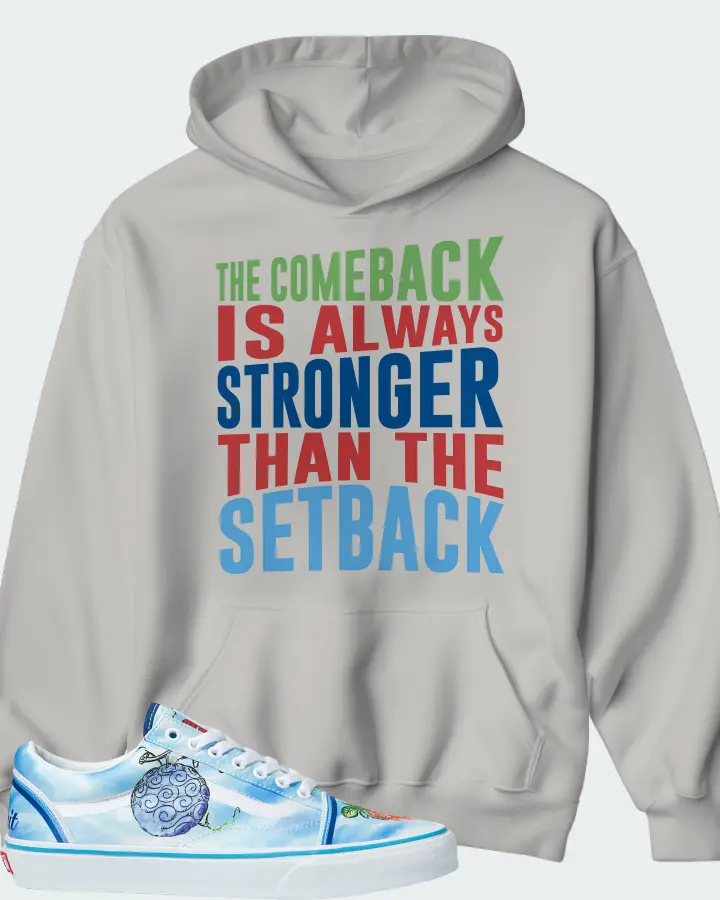 Vans Old Skool Sneaker Matching Grey Kid's Hoodie - The Comeback