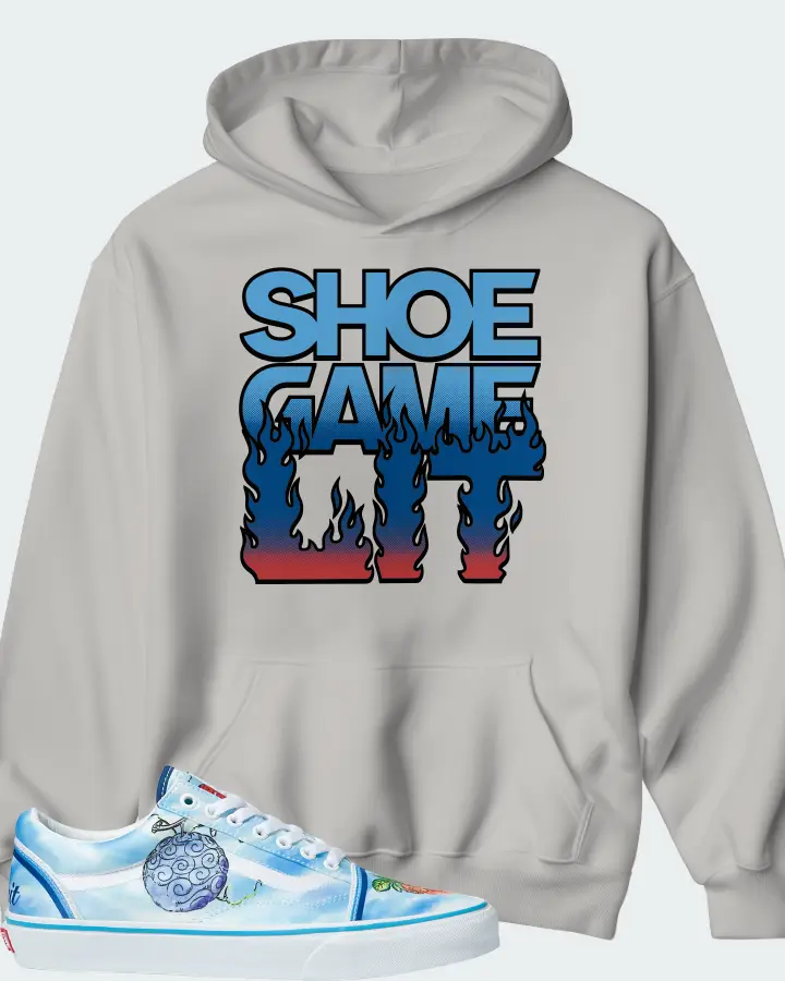 Vans Old Skool Sneaker Matching Grey Kid's Hoodie - Shoe Game Lit Refreshed