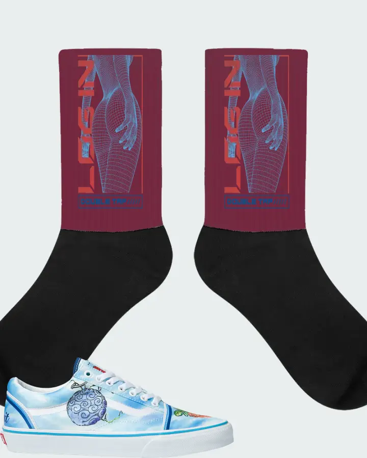 Socks in Maroon