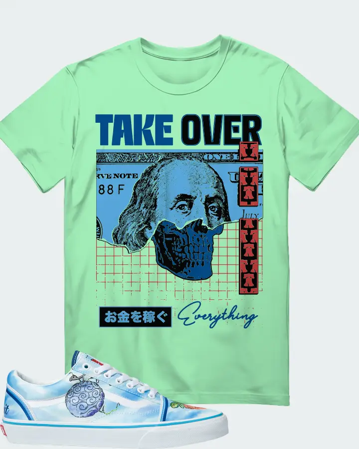 Vans Old Skool Sneaker Matching Fresh Mint T-Shirt - Take Over