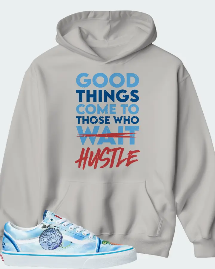 Vans Old Skool Sneaker Matching Grey Kid's Hoodie - Good Things Come