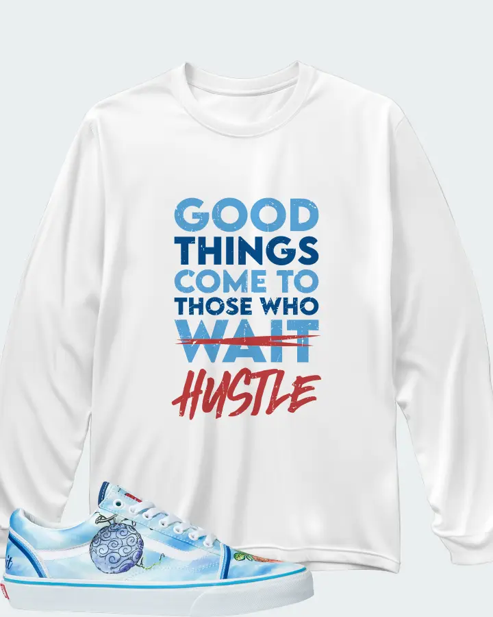 Vans Old Skool Sneaker Matching White Long Sleeve T-Shirt - Good Things Come