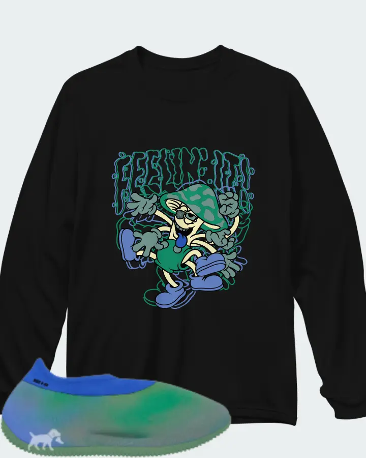 Adidas Yeezy Knit RNR Faded Azure Matching Long Sleeve T-Shirt