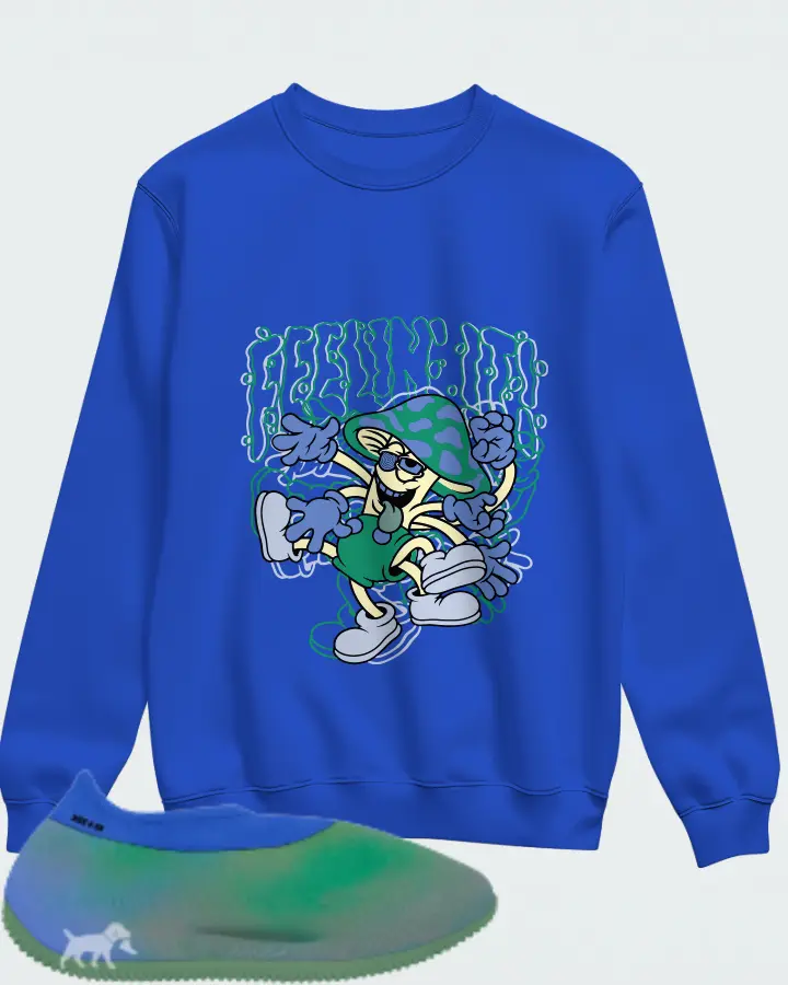 Adidas Yeezy Knit RNR Faded Azure Matching Sweatshirt