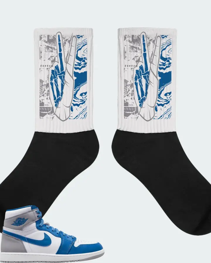 Jordan 1 Retro High OG Sneaker Matching White Socks - Peace of mind