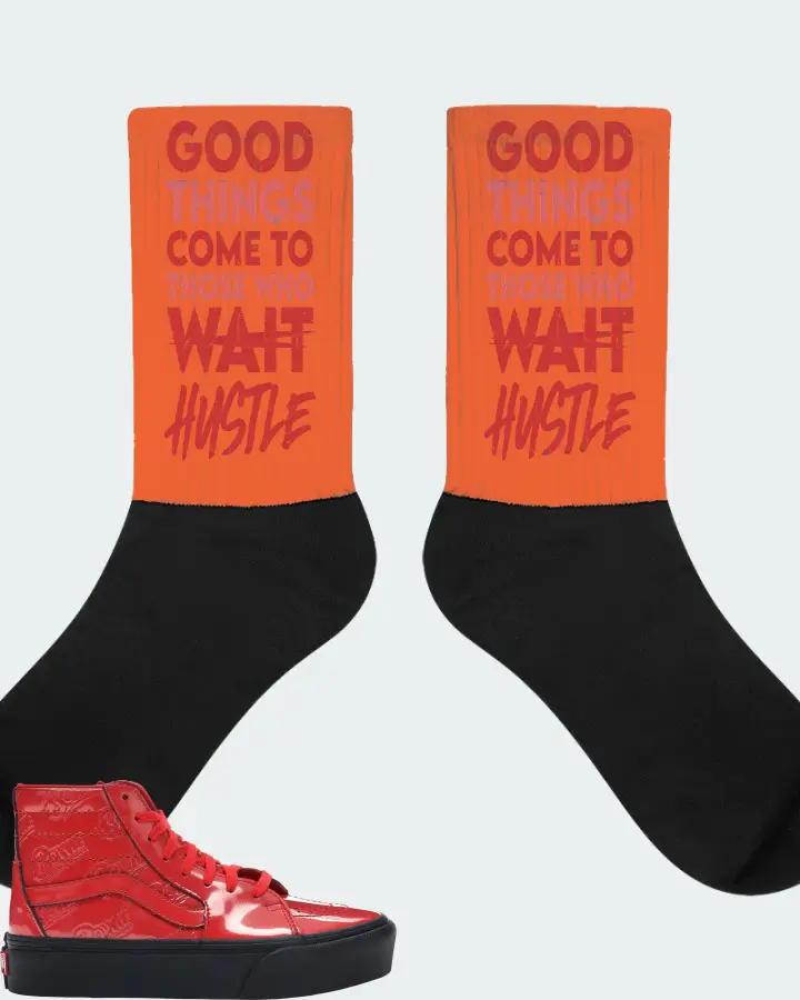 Vans Sk8-Hi Platform 2.0 Sneaker Matching Orange Socks - Good Things Come