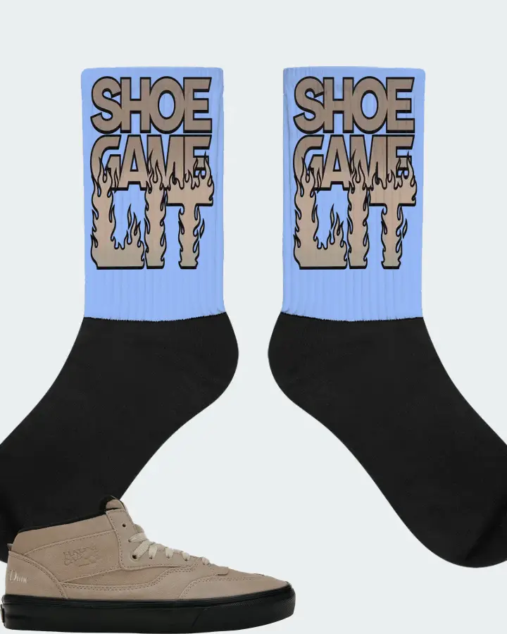 Vans Half Cab '92 Sneaker Matching Carolina Blue Socks - Shoe Game Lit Refreshed