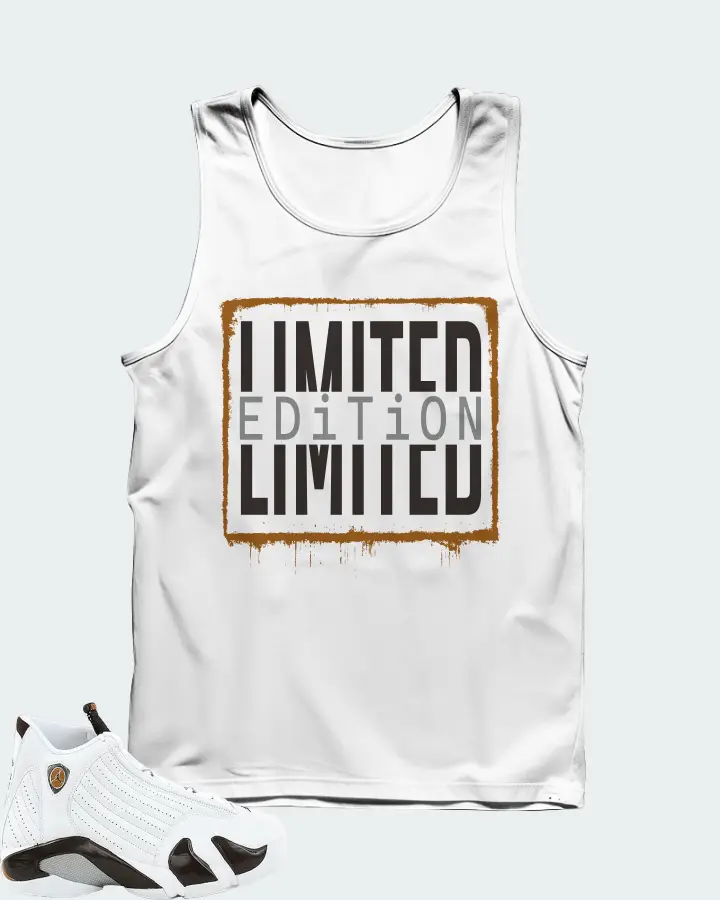 Jordan 14 Retro Sneaker Matching White Tank Top - LIMITED EDITION