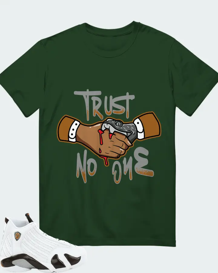 Jordan 14 Retro Sneaker Matching Forest T-Shirt - Trust No One