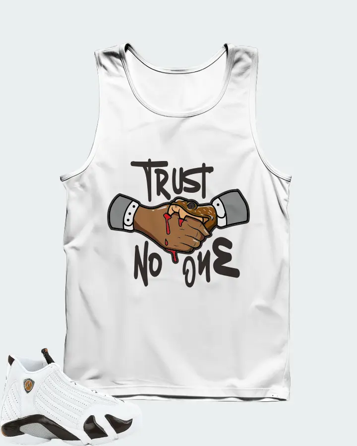 Jordan 14 Retro Sneaker Matching White Tank Top - Trust No One