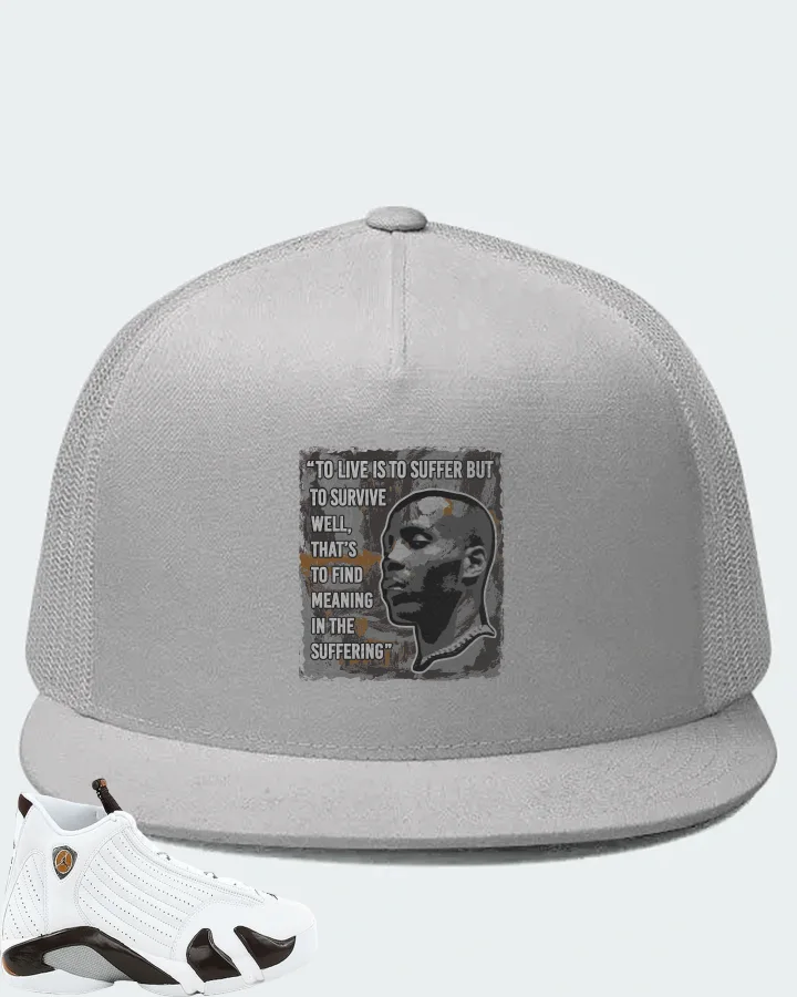 Jordan 14 Retro Sneaker Matching White Hat - DMX Suffer Quote
