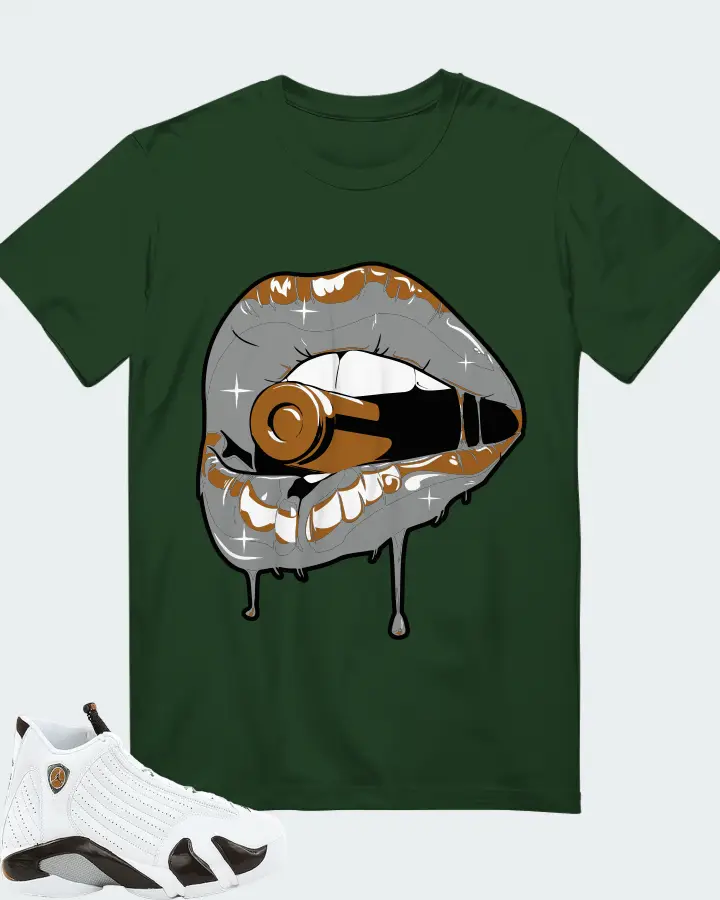 Jordan 14 Retro Sneaker Matching Forest T-Shirt - Kiss of Death