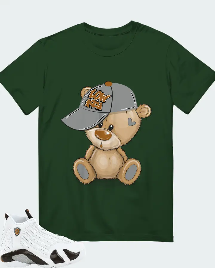 Jordan 14 Retro Sneaker Matching Forest T-Shirt - LOW KEY BEAR