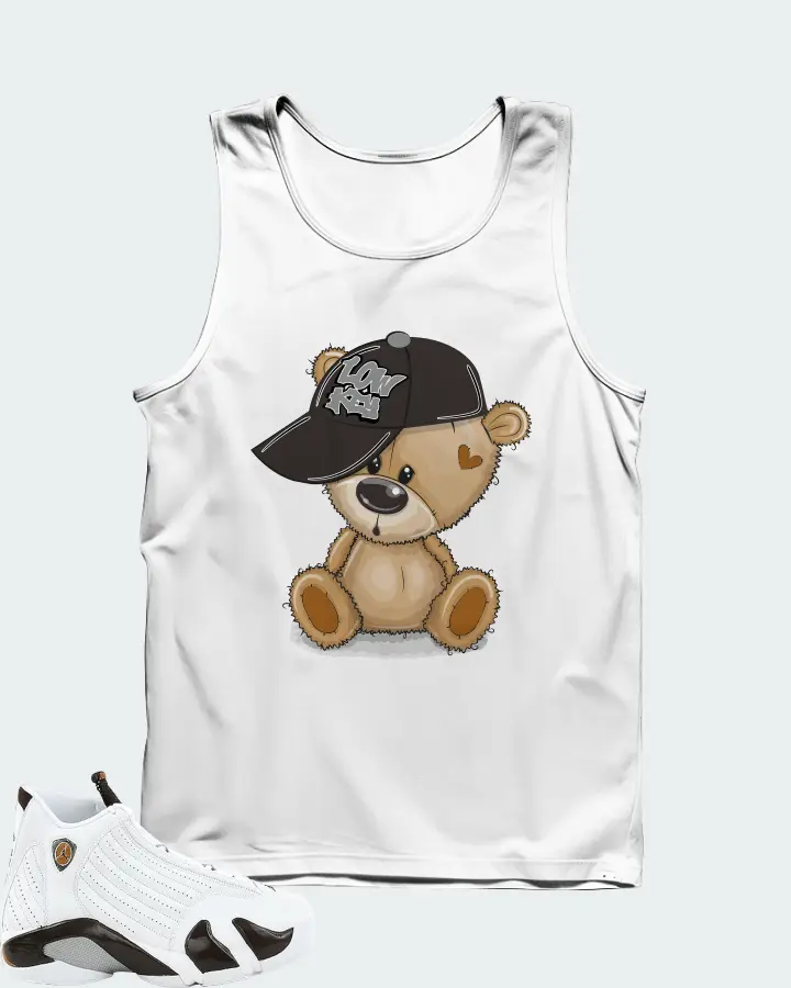 Jordan 14 Retro Sneaker Matching White Tank Top - LOW KEY BEAR