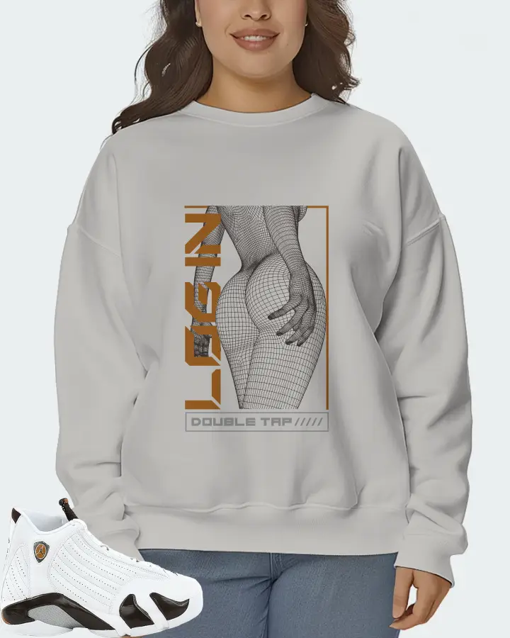 Jordan 14 Retro Sneaker Matching Grey Sweatshirt (LOGIN) - View 7