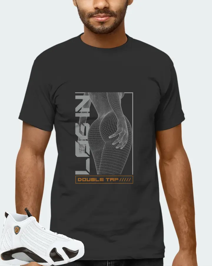 Jordan 14 Retro Sneaker Matching Graphite T-Shirt (LOGIN) - View 6