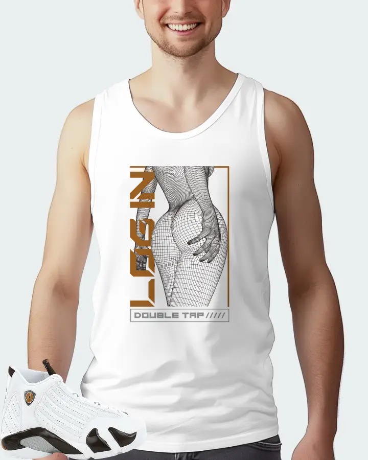 Jordan 14 Retro Sneaker Matching White Tank Top (LOGIN) - View 4