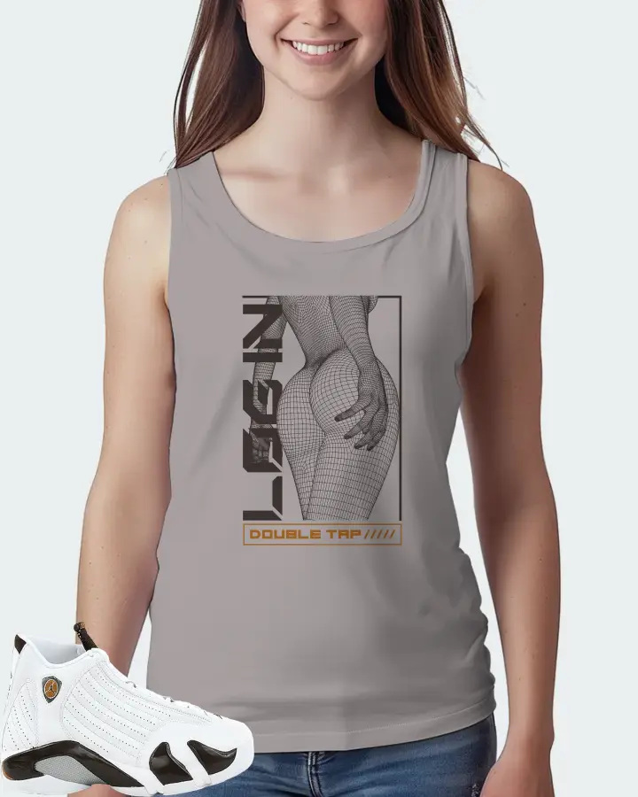Jordan 14 Retro Sneaker Matching Grey Tank Top (LOGIN) - View 5
