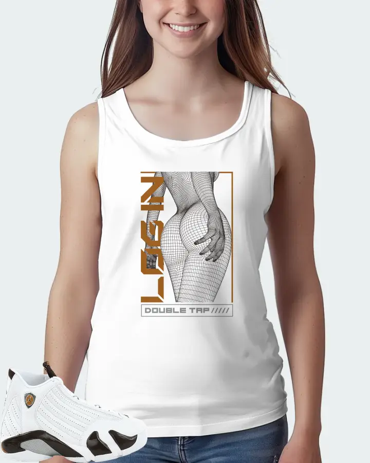 Jordan 14 Retro Sneaker Matching White Tank Top (LOGIN) - View 5